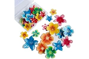 Flourish Your Pastries with Edible Delights: Set of 50 Vibrant Blooms