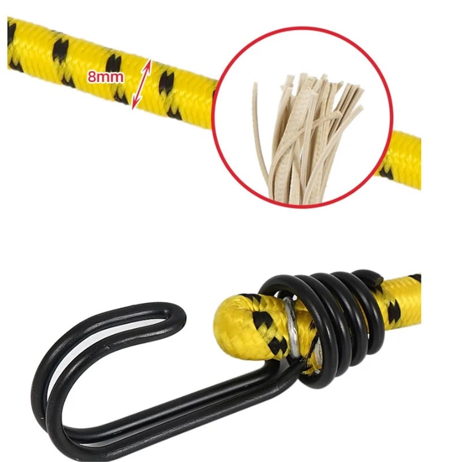 Corde elastiche in gomma alta elastica con ganci