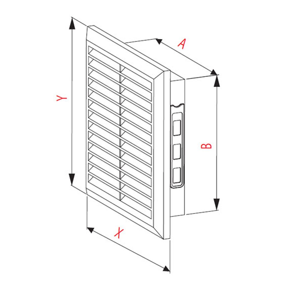 Grille D'aération Blanche Avec Cadre - 8 X 20 Cm - Brico Dépôt