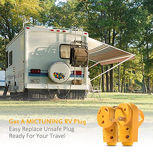 Mictuning 125V 30Amp Heavy Duty Rv Female Replacement Receptacle Plug With Ergonomic Handle #TOP5