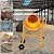 Fujampe 4.2 Cu Ft Electric Cement Mixer, 1/2 Hp Portable Electric Concrete Mixer Machine 120L Power Wheelbarrow Cement Mixing Tools for Stucco Mortar (Orange, 4.2 Cu.Ft.)