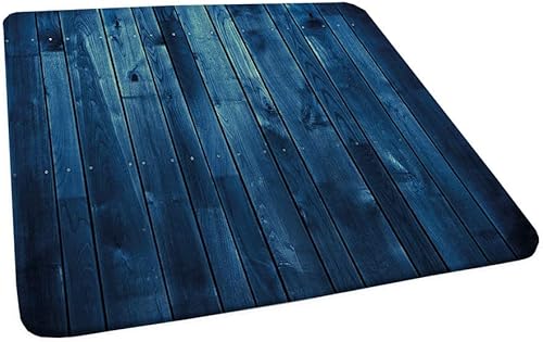 Mantel ajustable cuadrado azul oscuro, tablones de madera con textura de tablero de imagen, madera rústica, vida campestre, borde elástico, cubierta