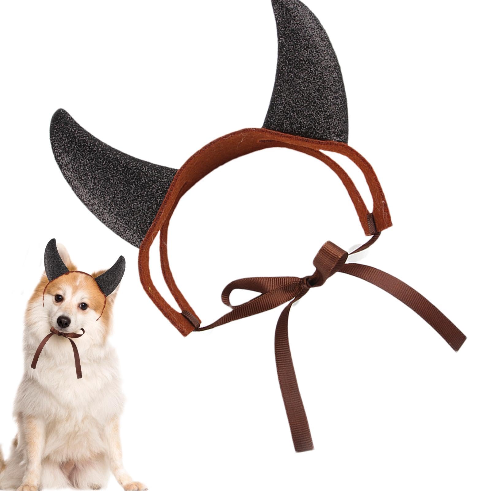 Divertidos disfraces de gato – Disfraz de Halloween para mascotas | Sombrero festivo de cuernos de diablo portátil, bonitos recuerdos de fiesta para accesorios de fotografía