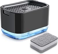 Vista 1 de Dish Soap Dispenser and Sponge Support, Sink Soap Pump Dispenser, Liquid Soap Dispenser, Kitchen Detergent Press Box, Suitable for Kitchens