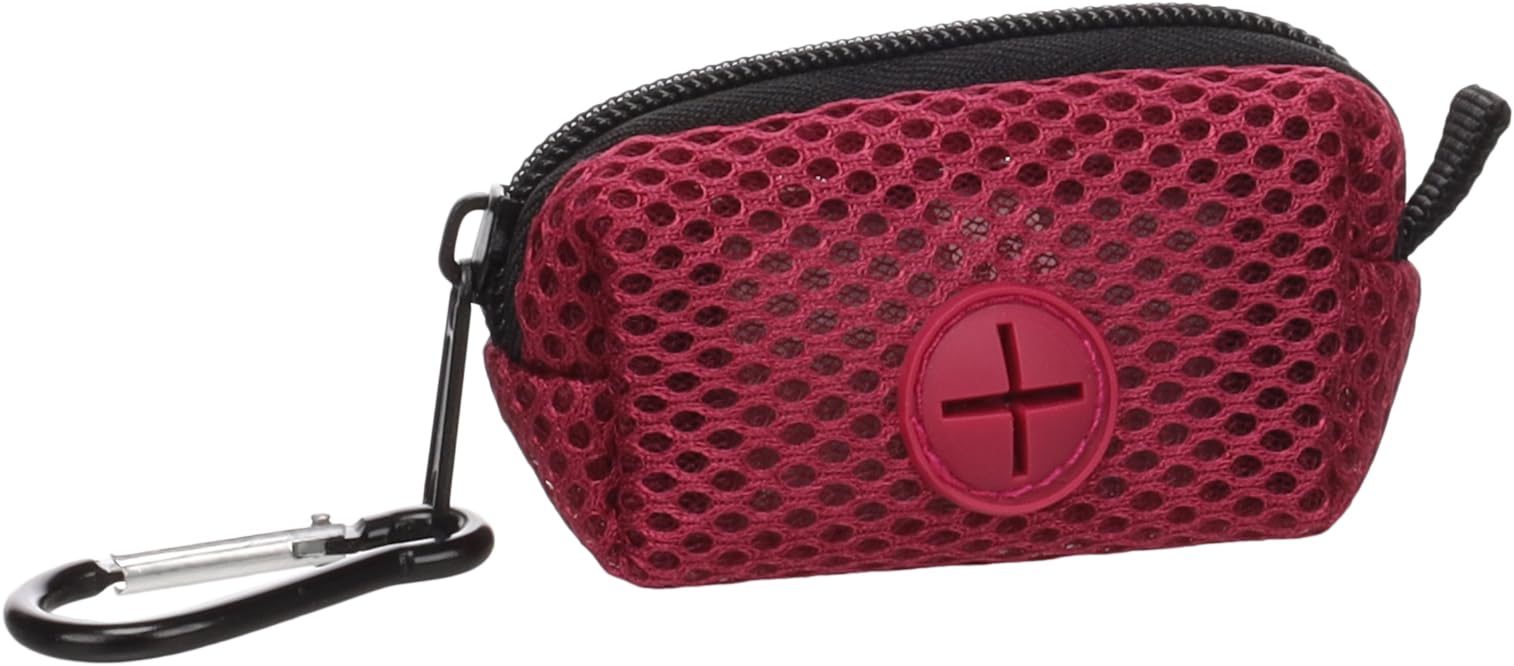 POOP BAG HOLDER MISHA BURGUNDY + 1 ROLL 9x4x4,5CM