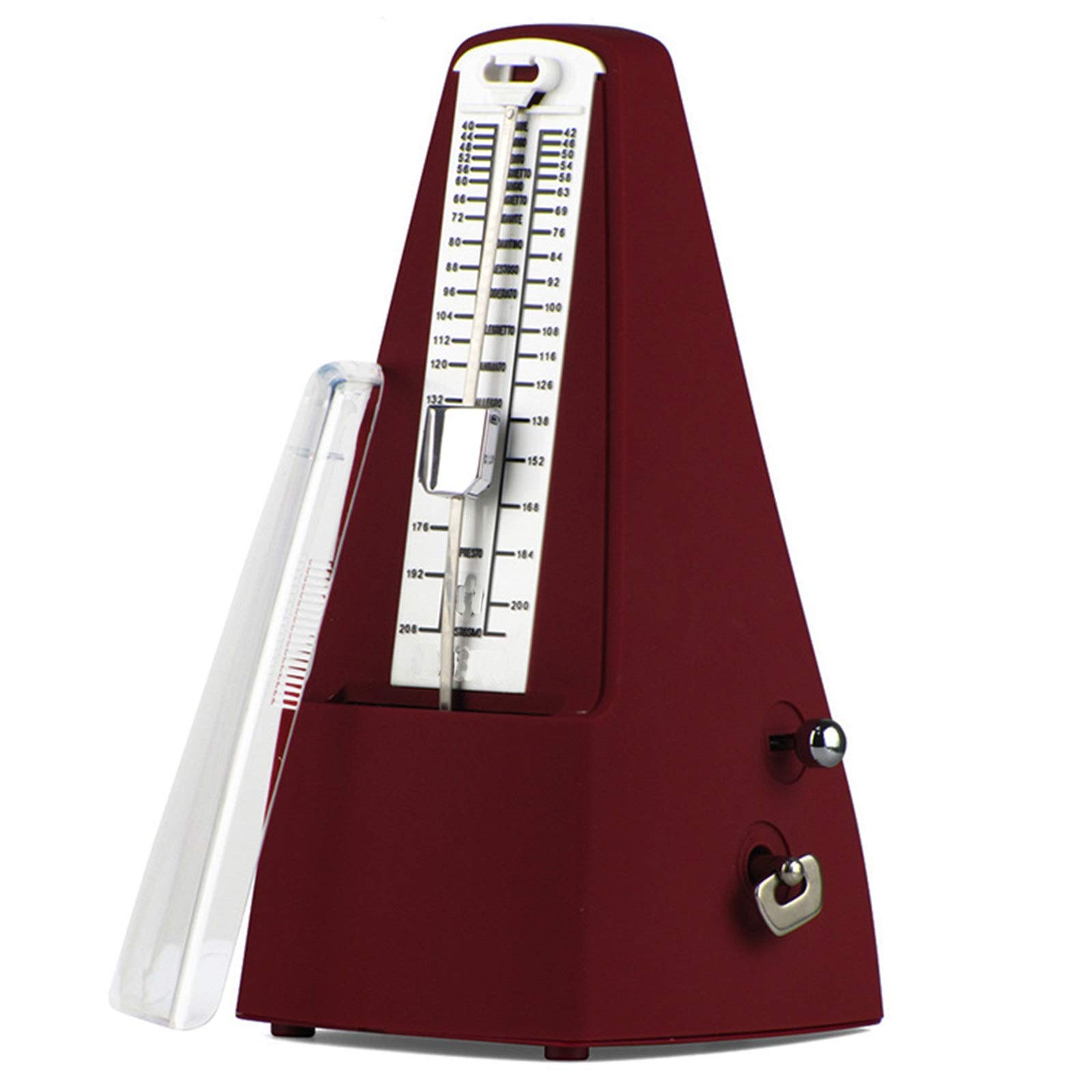 Mechaniczny metronom, wysoki dźwięk Wysoka precyzja Nie wymaga baterii Fortepian Mechaniczny metronom Gitara, skrzypce, perkusja i inne instrumenty Głośne tempo dźwięku(Color:Rosso)