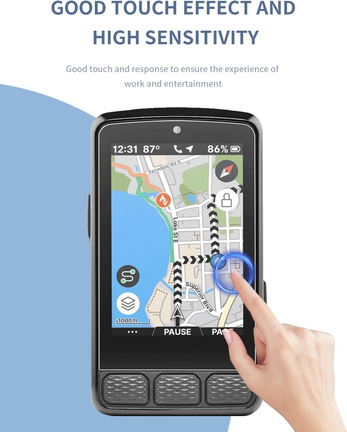 [2 Pack] Screen Protector for Wahoo ELEMNT ROAM V3 GPS Bike Computer, Flexible PET Film Compatible with Wahoo ELEMNT ROAM V3 GPS,Easy Installation, water -Proof.Anti-Fingerprints