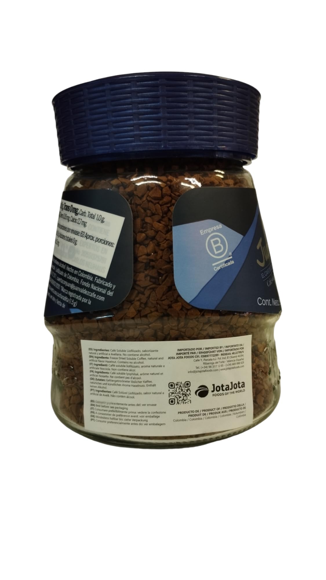CAFE JUAN VALDEZ - CAFE COLOMBIANO - CON SABOR A AVELLANA - 95 G
