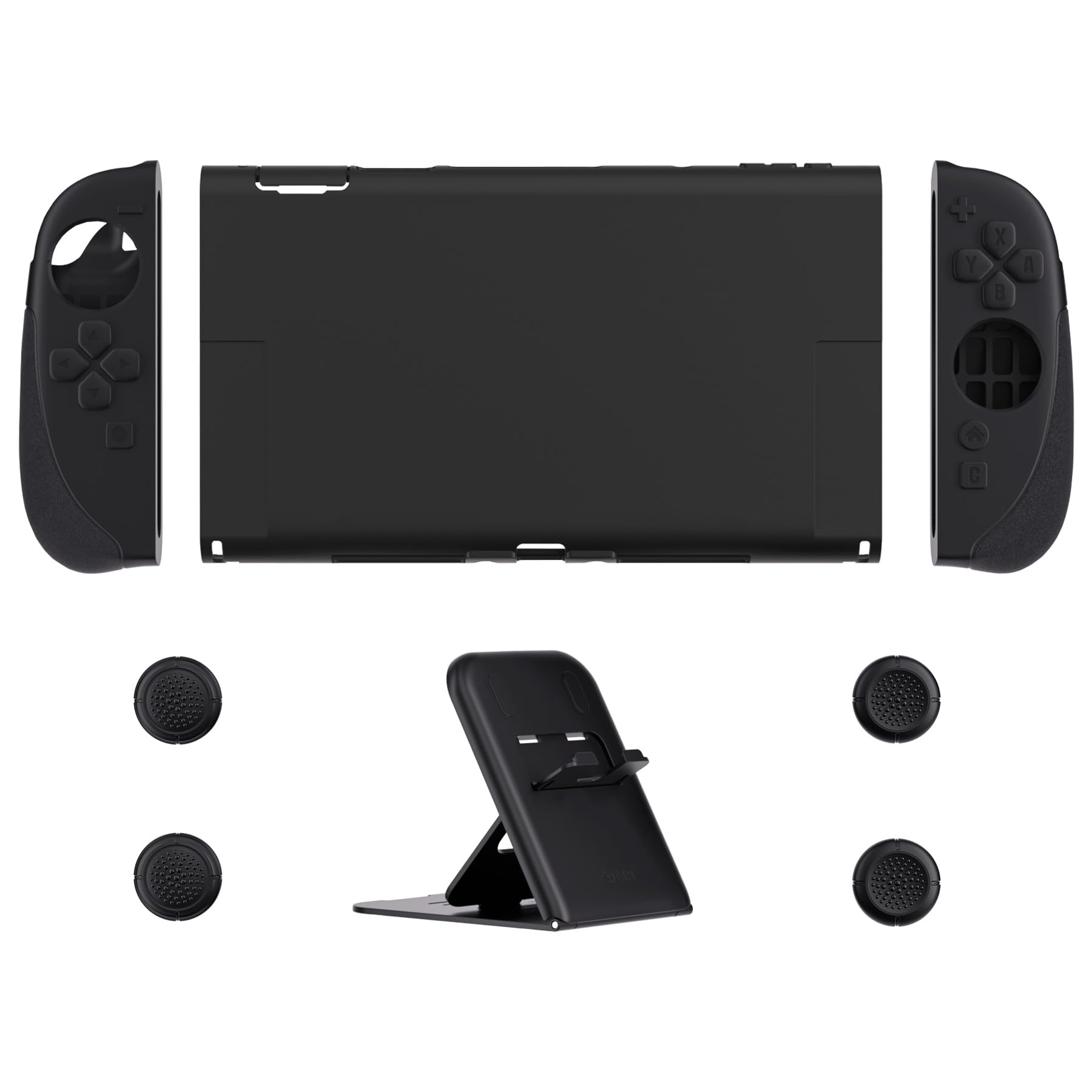 playvital Ranger Cover Dockable Rigida per Nintendo Switch 2 Console, Custodia Protettiva Silicone per Joycon 2, Supporto Regolabile Copri Analogici Accessori per Switch 2, Nero