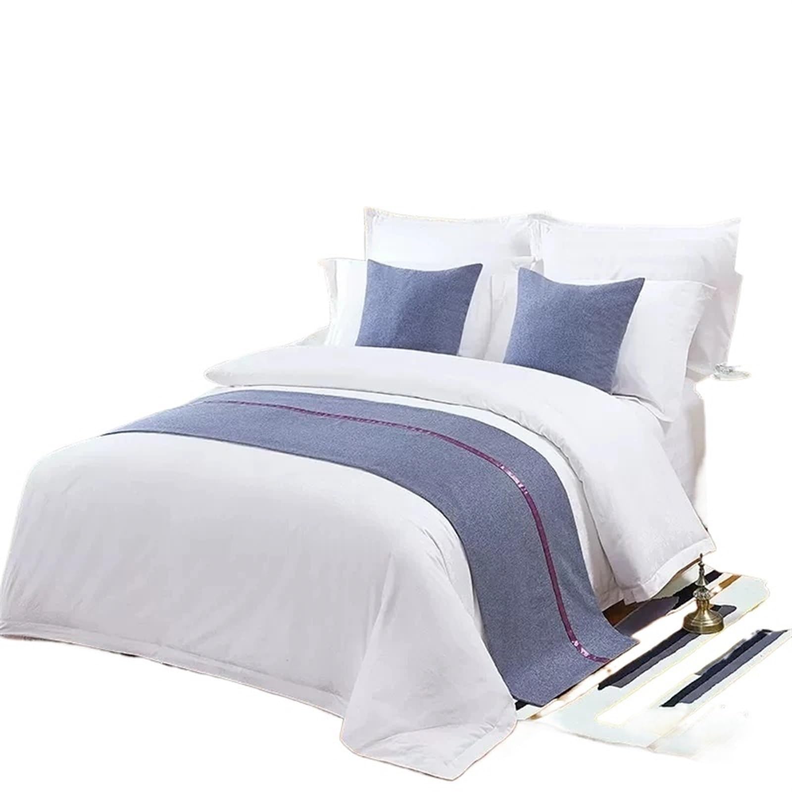 SHENJMAI Bed Runner Luxury Bedspread Bed Runners Chenille Flag Throw Home Hotel Decoration Wedding Party Bedding Beds Tail Towel(H,50x180cm 1 pcs)