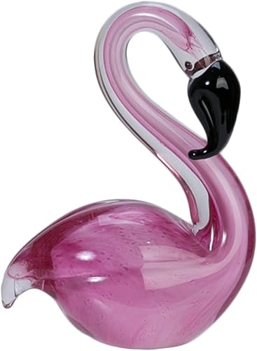 Beachcombers 03338 Figura de flamenco de cristal sentado, color rosa