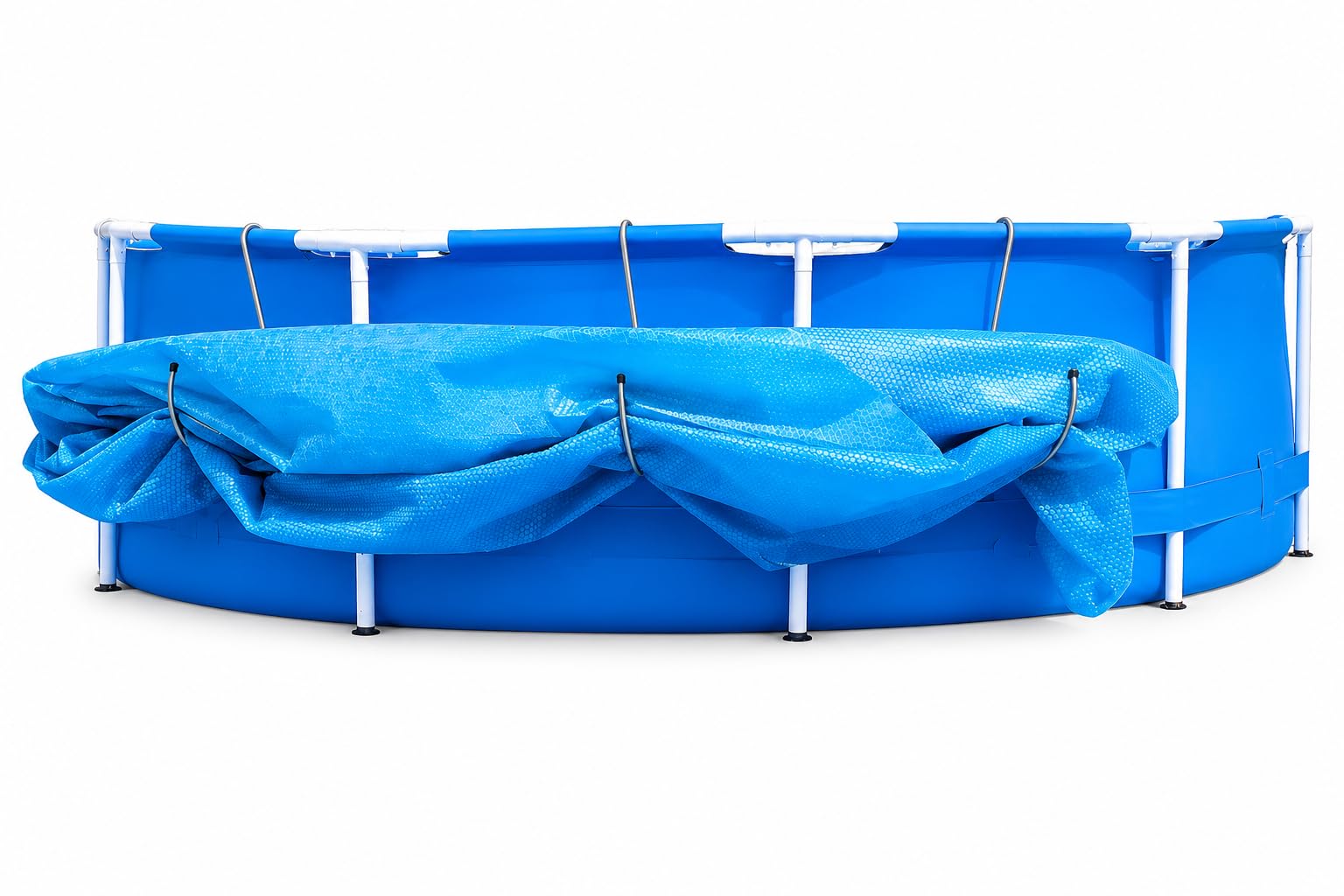 S-förmige Poolhaken 4 Stück, je 47 cm lang ideal für Aufstellpool als Halterung für Solarmatte, Poolabdeckplane, Pool-Abdeckung oder Pool-Zubehör, Gartenhaken, Speicherhaken