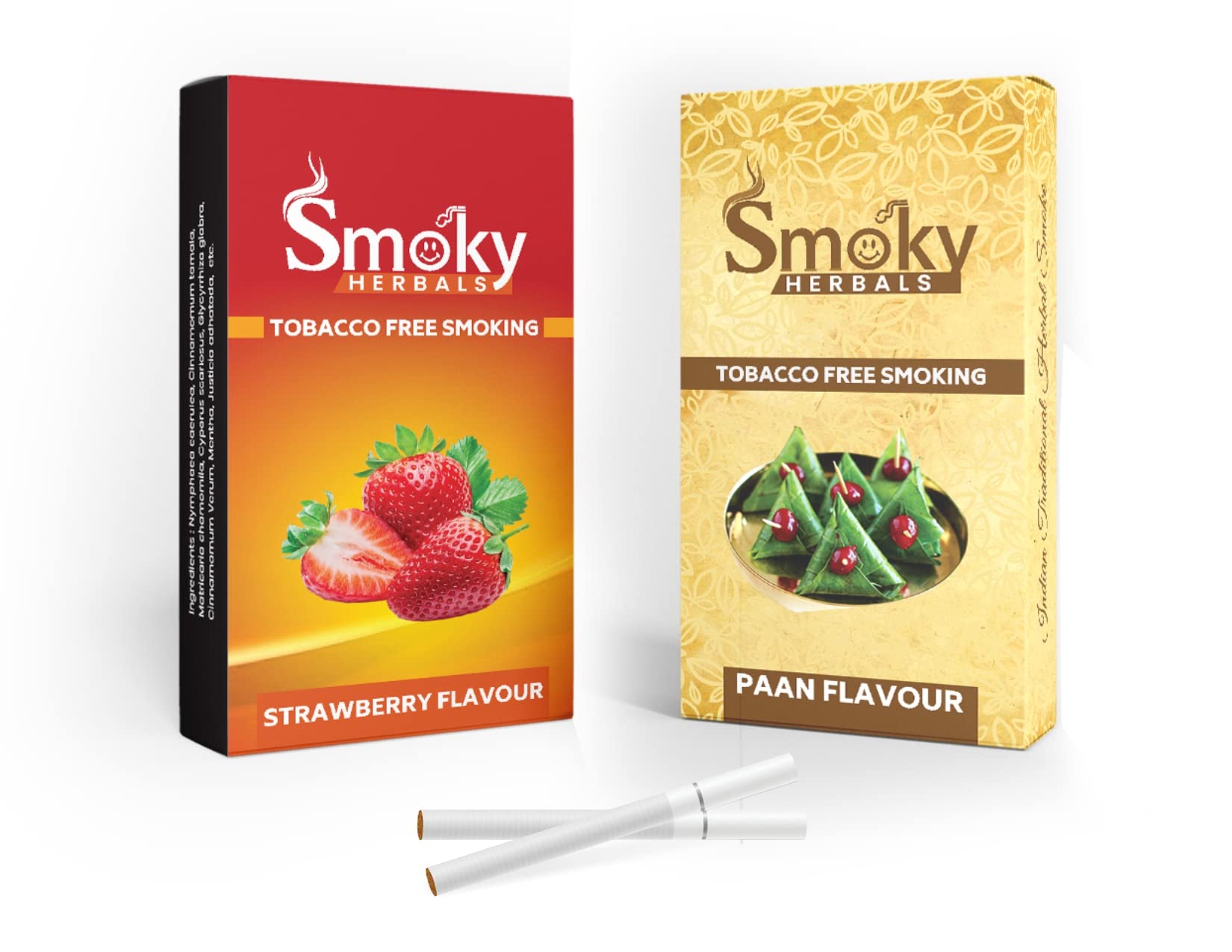 Pack of 2 Flavours 100% Tobacco & Nicotine Free Cigarette (PAAN - STRAWBERRY) - 10Sticks x 2-picture-12