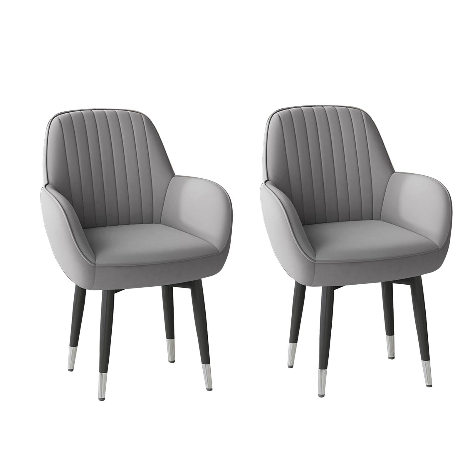 Chaise salle a manger pivotante velours moderne avec accoudoirs lot de 2 fauteuils de table