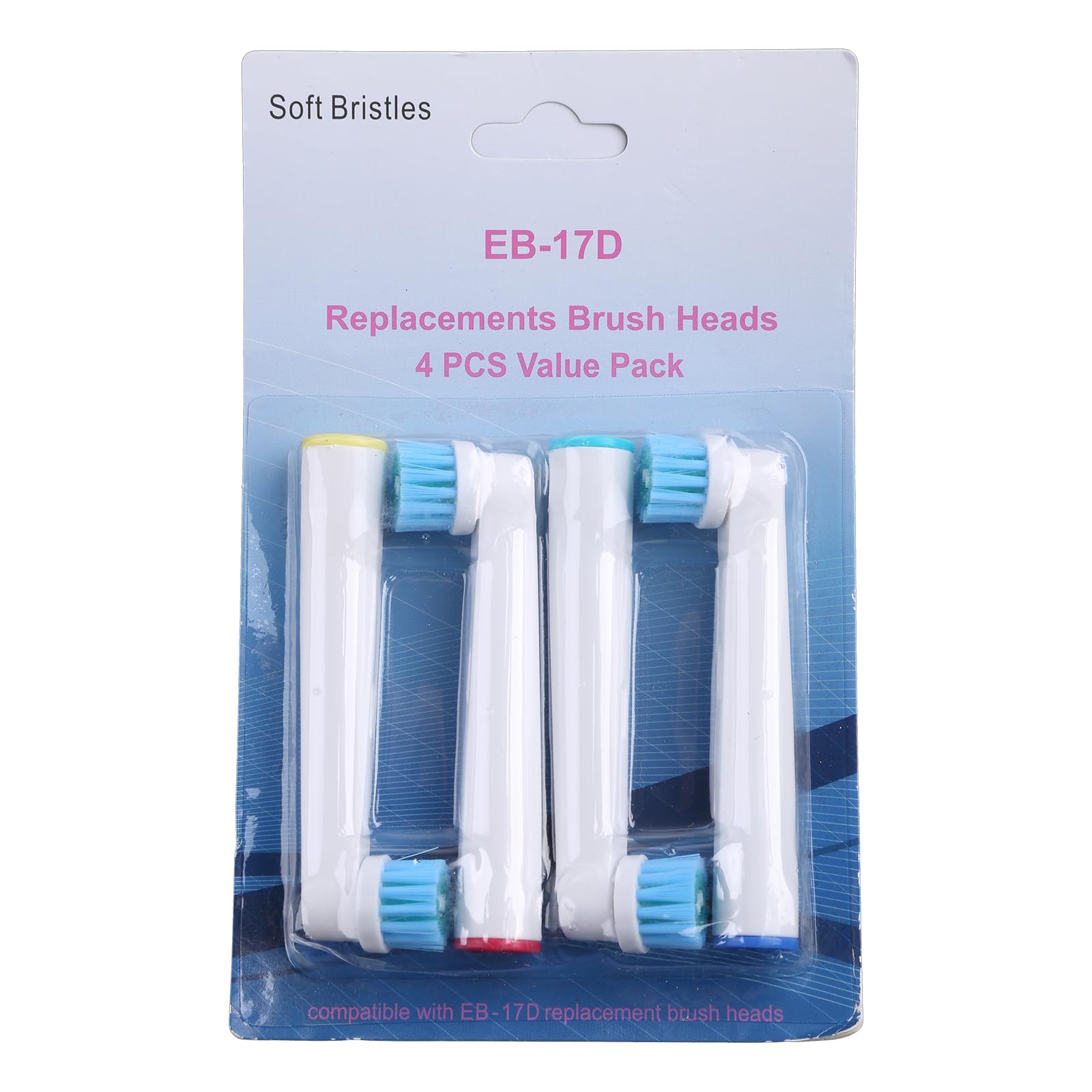 YPBEW 4Pcs EB-17S Electric Toothbrush for Head Soft Bristle Replacement