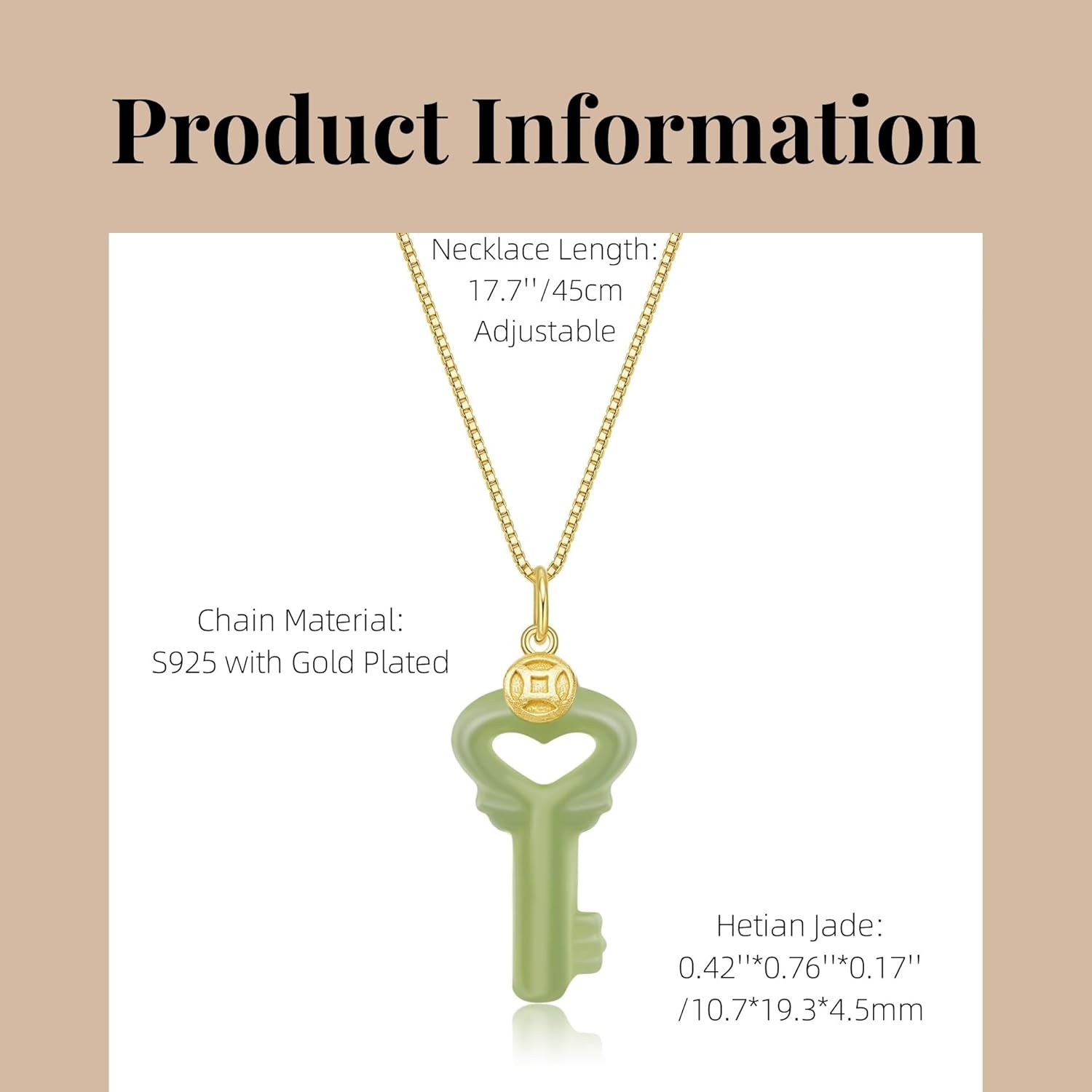 Green Natural Jade Necklace, Cat Shape Jade Pendant for Women, Jade Jewelry for Women Lucky Gifts for Girls Women (925 Sterling Silver with Gold Plated) - Image 2