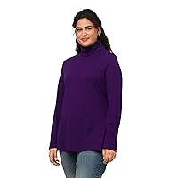 Ulla Popken Maglietta Basic T-Shirt, Viola Profondo