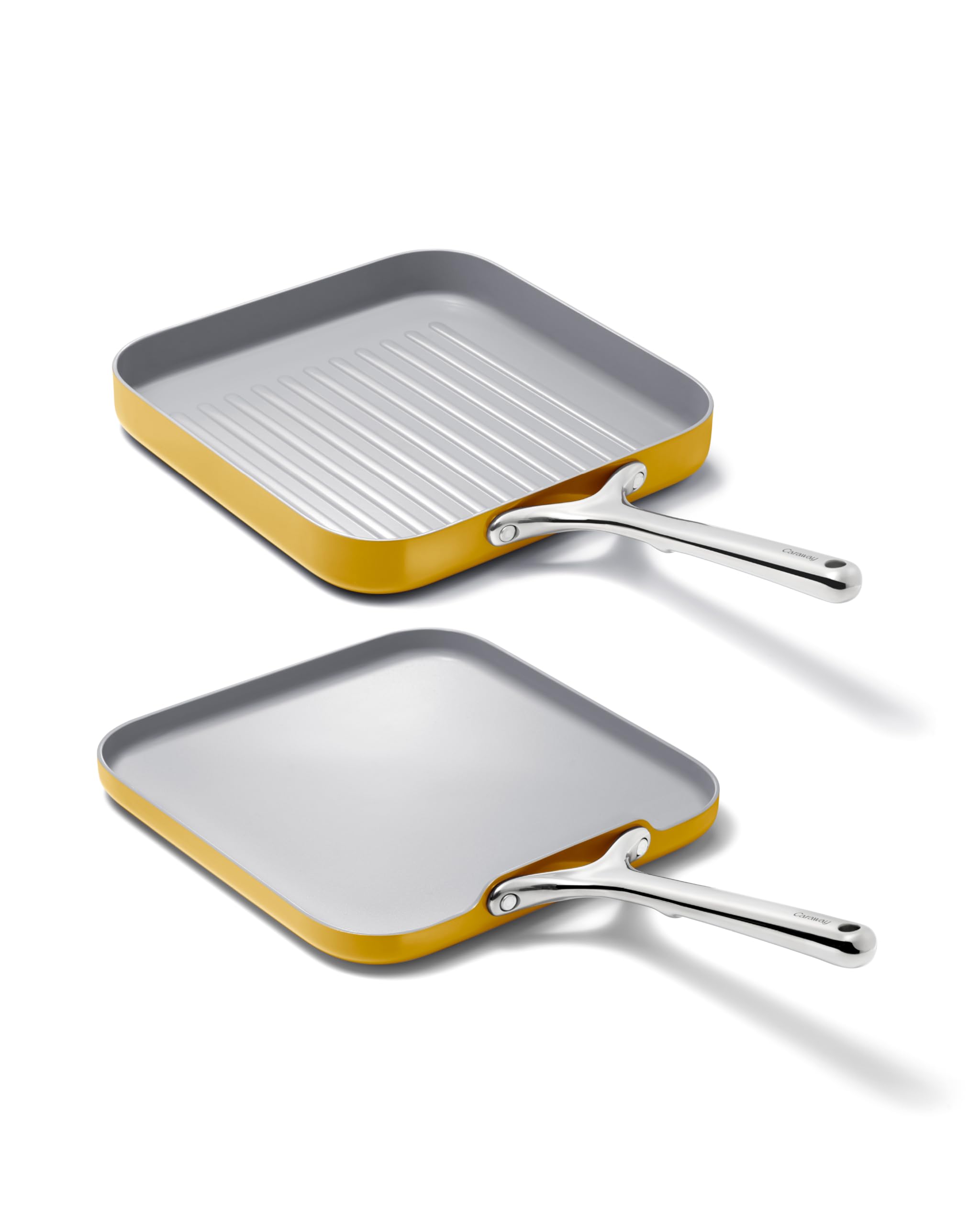 Caraway Griddle Pan & Grill Pan Duo - Non-Stick Ceramic Coated - Non Toxic, PTFE & PFOA Free - Oven Safe & Compatible with All Stovetops – Marigold