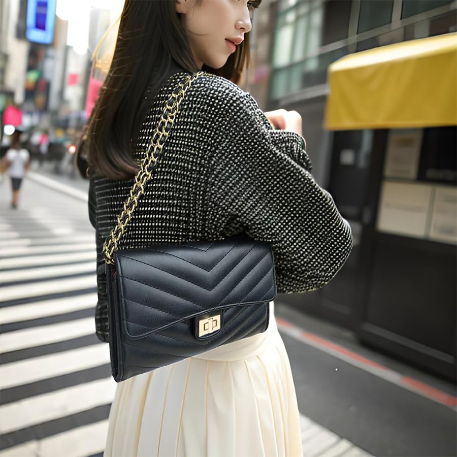 hwnnon Small Purses for Women, Small Purses Crossbody Purses, Women's Phone Bags,Phone Purse with Card Slots, Stylish & Portable Tote Purse (Black)