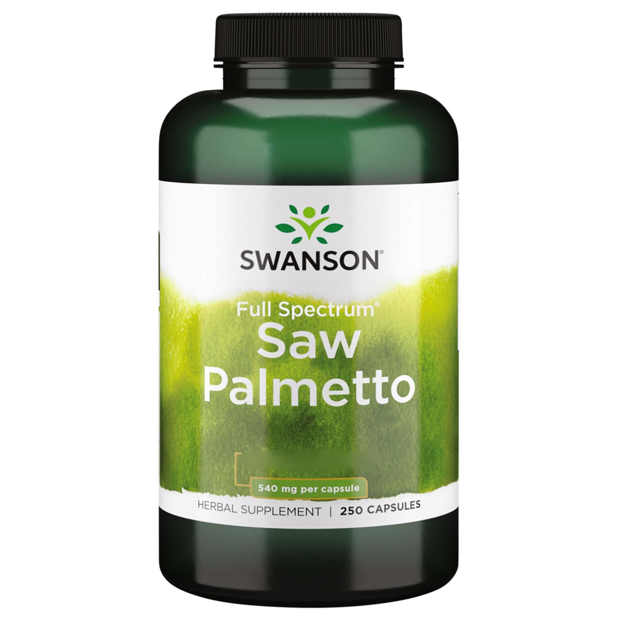 Swanson, Saw Palmetto, 540 mg, 250 Capsule, Altamente Dosato, Testato in Laboratorio, Senza Soia, Senza Glutine, Senza OGM