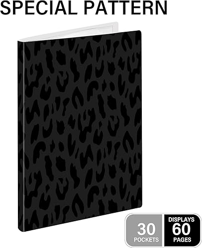 Miniatura 3 de Carpeta con fundas de plástico - Libros de presentación de 30 bolsillos, pantalla de 8.5 x 11, carpeta de 60 páginas con protectores de hojas para