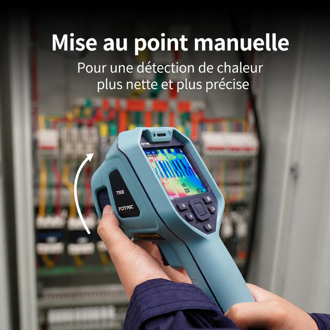 TK6 Caméra Thermique, Résolution IR 384x288, 30 Hz, NETD 40 mK, Focus Manuel dès 0,15 m, -20 à 550 °C, Écran Tactile IPS 3,5", 5 MP, pour Électricité, Bâtiment & CVC