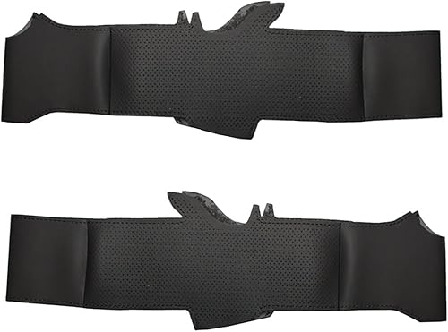 Miniatura 4 de MEWANT Funda negra de cuero genuino para volante de automóvil Mazda 3 2010-2013 Mazda 5 2012-2015 Mazda 6 2011-2013 CX-7 2010-2012 CX-9 2010-2015