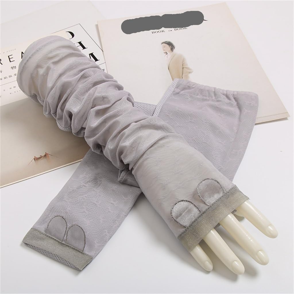 HBJWOV Ladies Driving and Cycling Long Ice Silk Thin Gloves Arm Sleeve Sleeve Sleeve Arm Sleeve Sleeve(D)