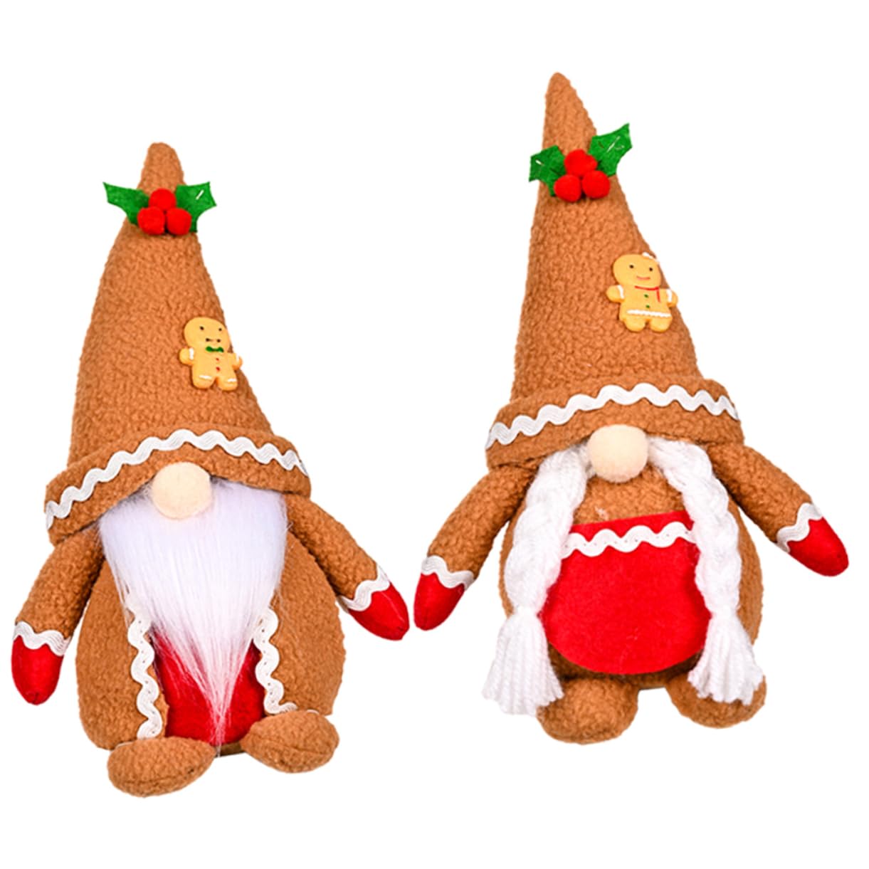 PRETYZOOM 6 Piezas muñeca Rodolfo Figuras de Rellenos Adornos de muñecos navideños Duendes navideños decoración navideña Decoraciones de de Peluche algodón Light Brown