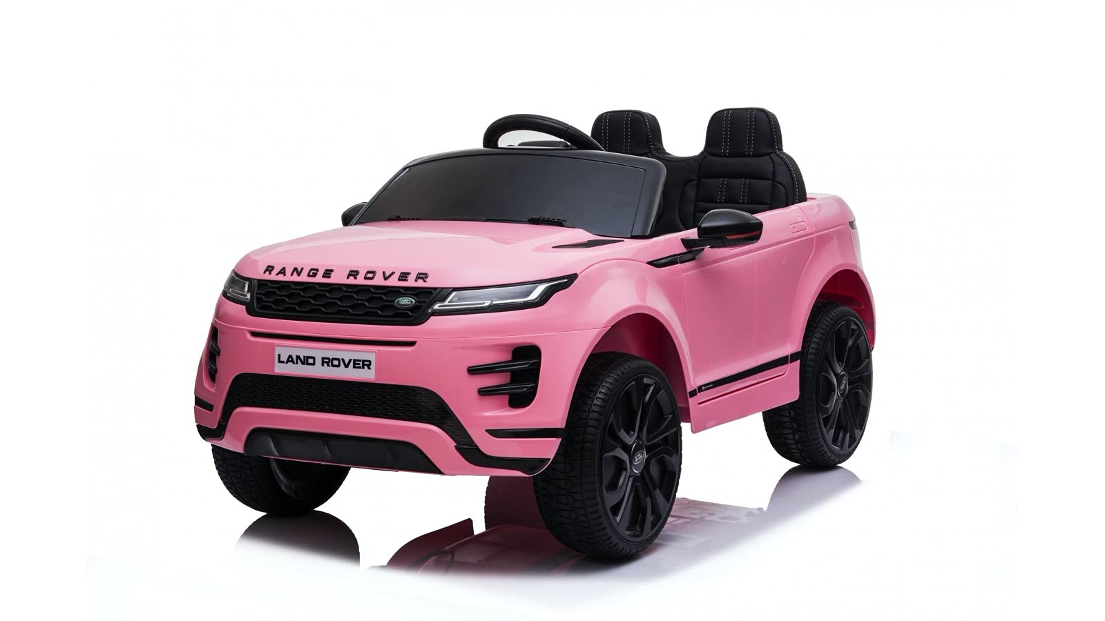 TOYSCAR Macchina Elettrica Per Bambini Range Rover Evoque Full Optional con TAPPETINI INCLUSI Auto Elettrica Per Bambini Telecomandata Sedile In Pelle Porte Apribili Doppio Motore Elettrico 12V (Rosa)