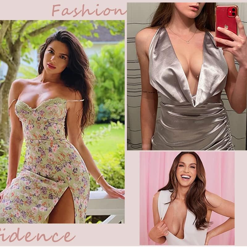 Miniatura 7 de Cinta adhesiva para senos grandes, cinta adhesiva para levantamiento de senos, kit de cinta push up a prueba de sudor, 2 pétalos de pecho, 10