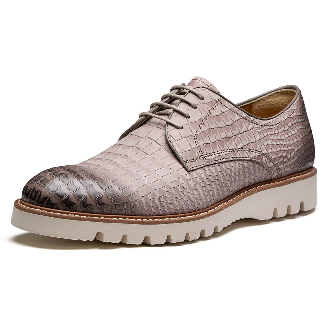 Men's Dress Shoes Genuine Italian Cowhide Leather Casual Oxford Derby Sneakers Comfortable Formal Shoes