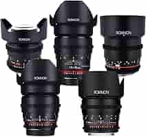 Amazon | Rokinon 24mm 35mm 50mm 85mm T1.5 & 14mm T3.1 Cine