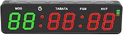 Relógio Digital Portátil de Treino Intervalado com Cronômetro Magnético Recarregável para Ginásio em Casa Boxe