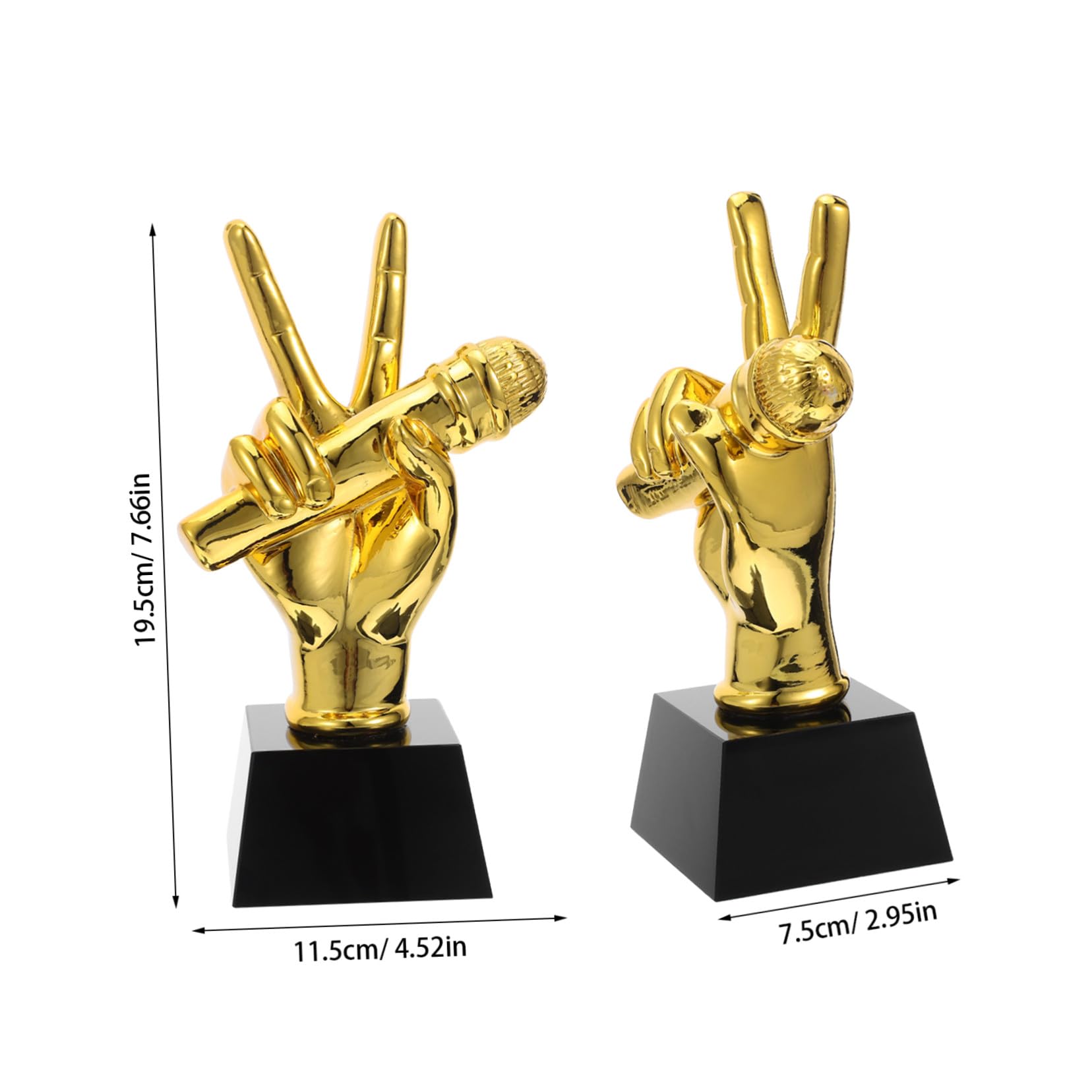 iplusmile Premio Microfono in Resina Oro per Gare Musicali Decorazione Unica e Funzione Fotografica per Feste Karaoke e Amanti della Musica