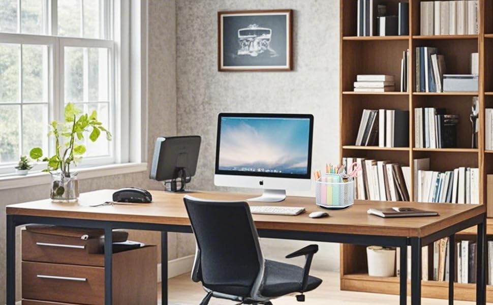 Miniatura 8 de Exerz Organizador de escritoriomalla de escritorio Tidy CandySoporte para bolígrafosOrganizador multifuncional giratorio 360