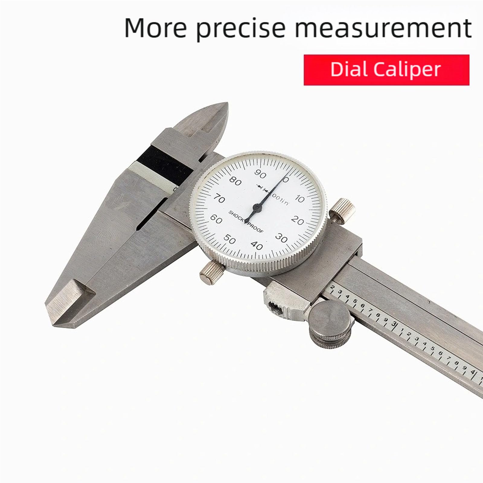 Diales profesionales de acero inoxidable, calibre 20, 3 cm, escala clara, nonio, instrumentos de medición industriales