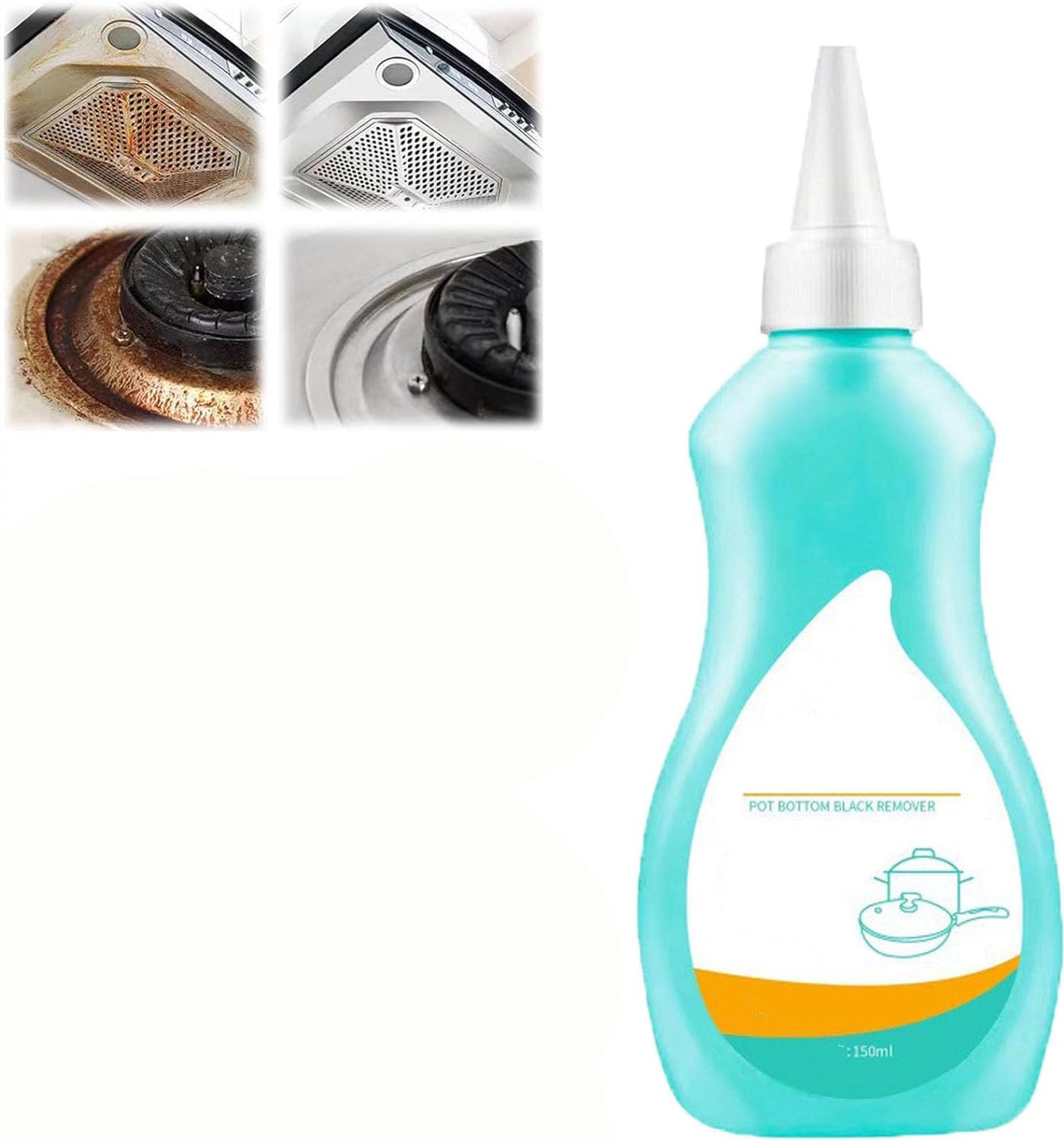 Magic Gel Cleaner for Pots and Pans,Magic Gel Cleaner Kitchen,Stainless Steel Cleaner For Pots and Pans,Cleaning Effortless for Burned Bottoms Stubborn Stains