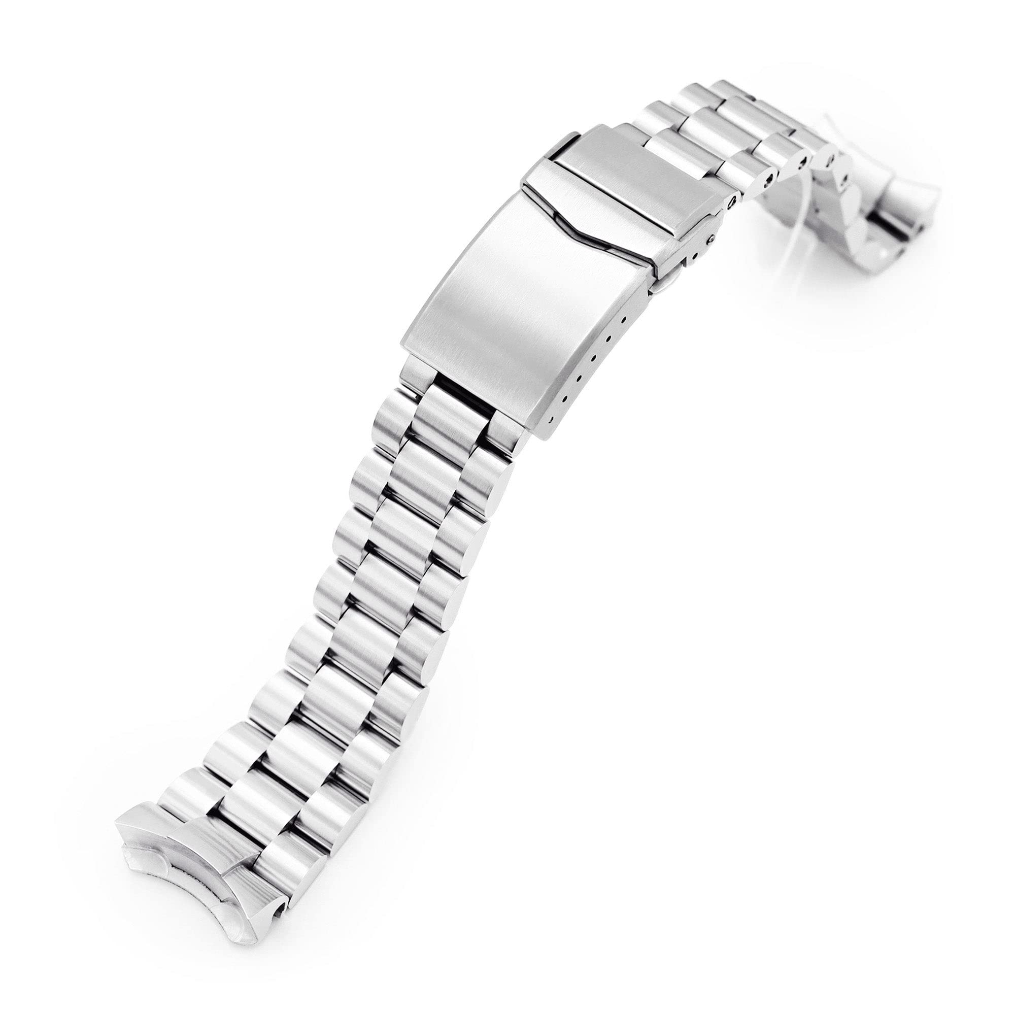 Correa de reloj Endmill de 22 mm compatible con Seiko GMT SSK001 SBSC003, Acero inoxidable, Man's size