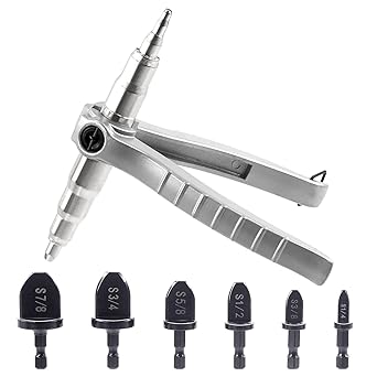 Mardatt 7Pcs Hand Expanding Tool Includes Copper Pipe Tube Expanding Tool and Swag Tool Drill Bit with 1/4