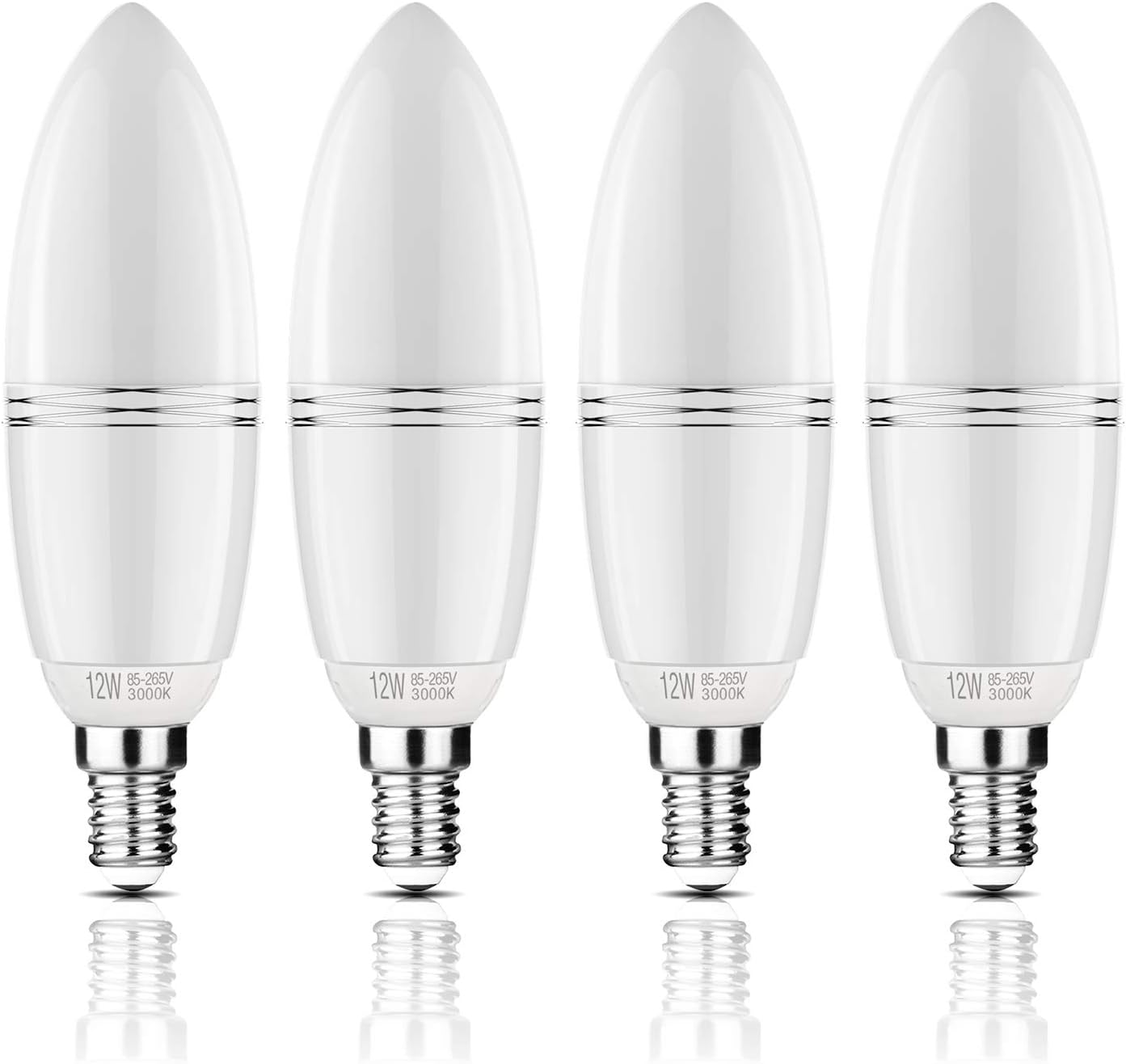 YIIZON ampoules Bougie à LED E14 12W, 100W Ampoule à incandescence