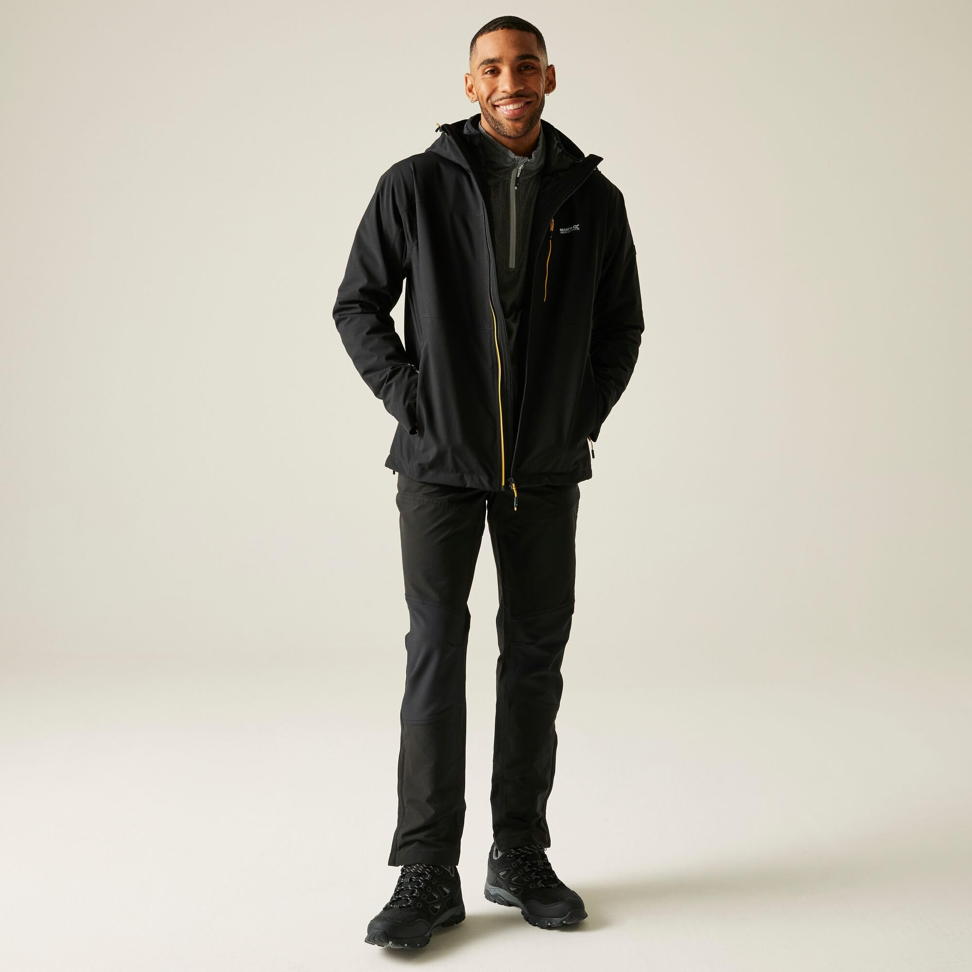Regatta Męski Kurtka Wentwood 3 W 1, Black, 3XL