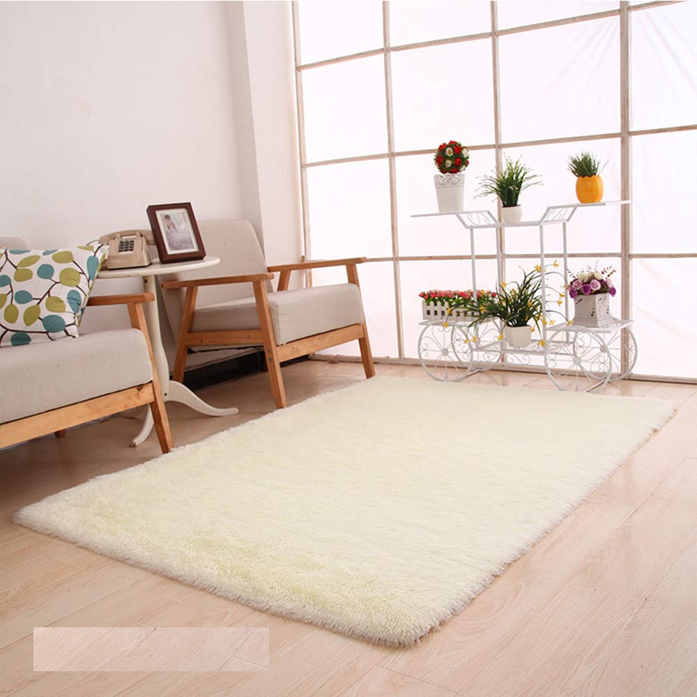 Tapis De Sol Shaggy Violet Treer - Doux, Antidérapant Et Lavable - 50x80cm - Pour Salon, Chambre, Cuisine