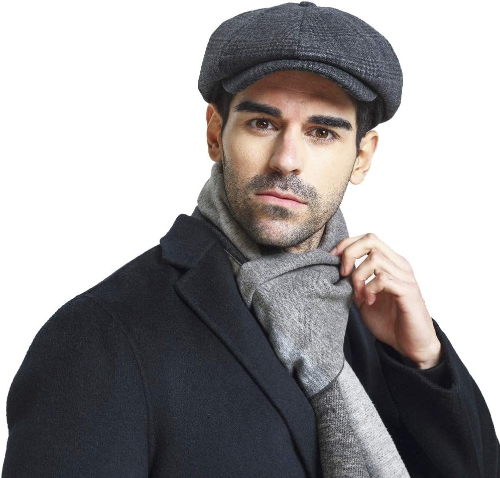 jerague Wool Newsboy Cap for Men Women - Classic Vintage Gatsby Lvy Cabbie Hat Flat Beret Cap Adjustable Size - Image 5