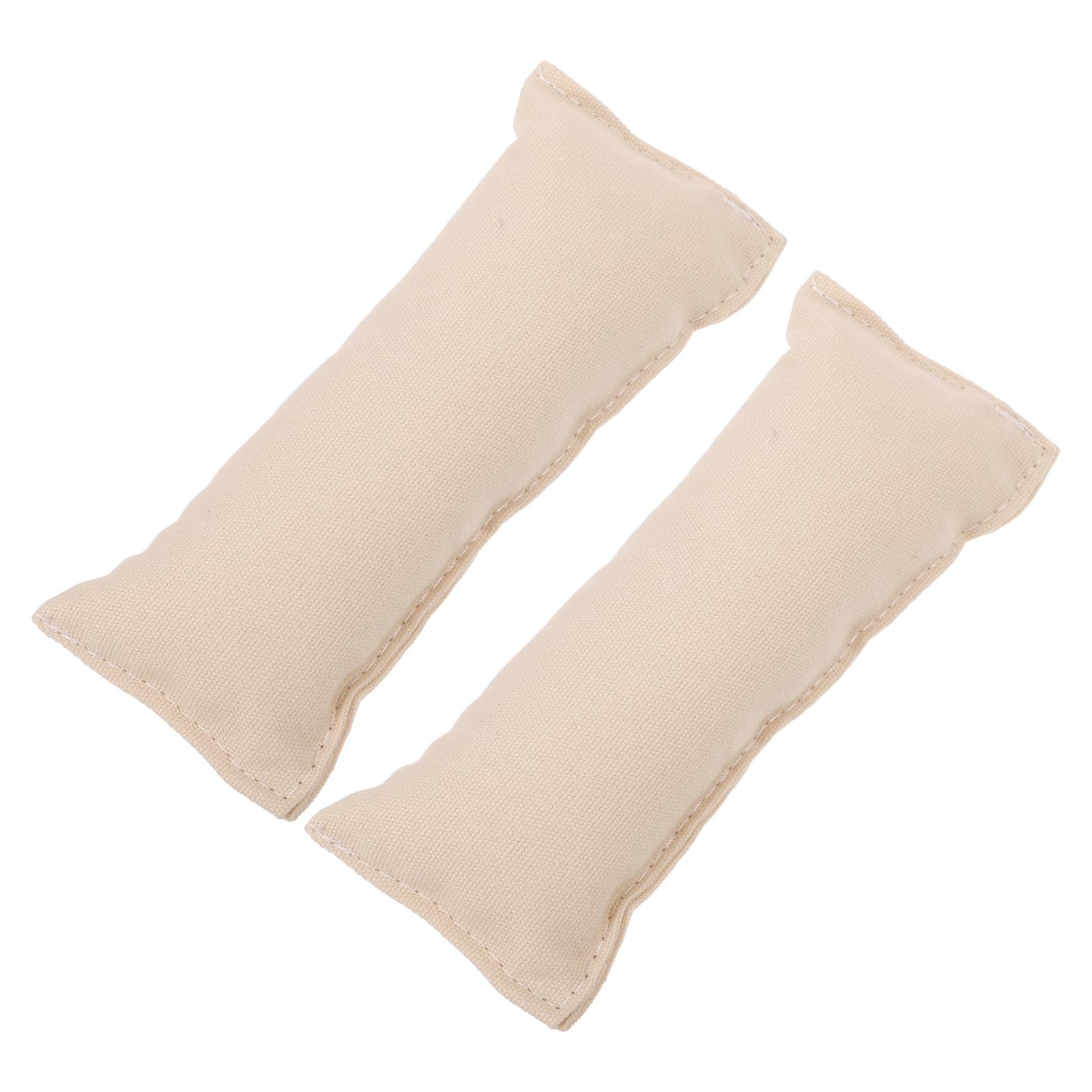 Sosoport 2pcs Cotton Computer Wrist Elbow Pad 13x5cm Non-Slip Keyboard Mat Creamy White for Office Desktop Ergonomic Support