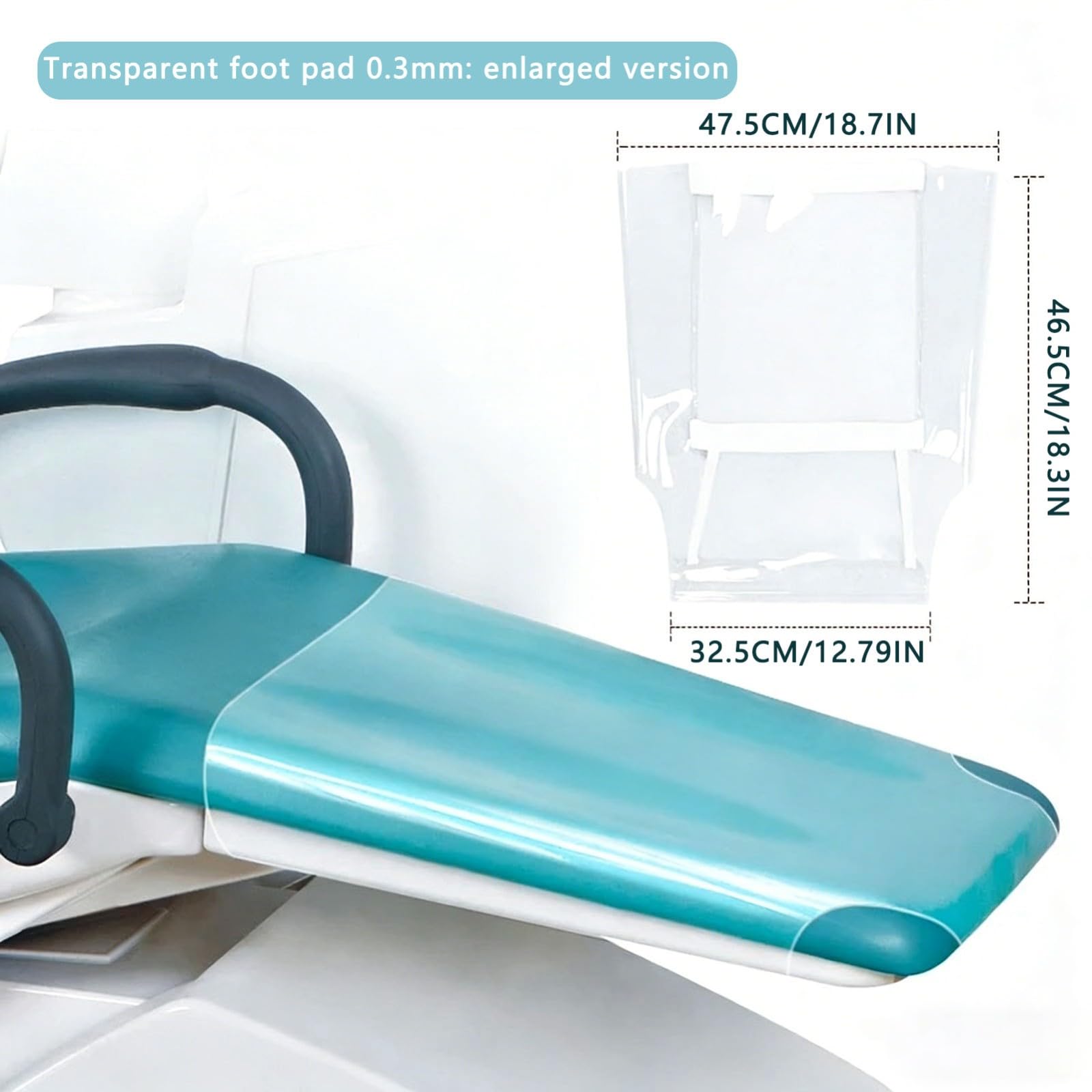 2 Stück Fußpolster für Zahnarztstuhl, Zehenschutz, staubdicht mit Gummibändern – wasserdicht und wiederverwendbar für Klinikstuhl-Stützmattenkissen(Large)