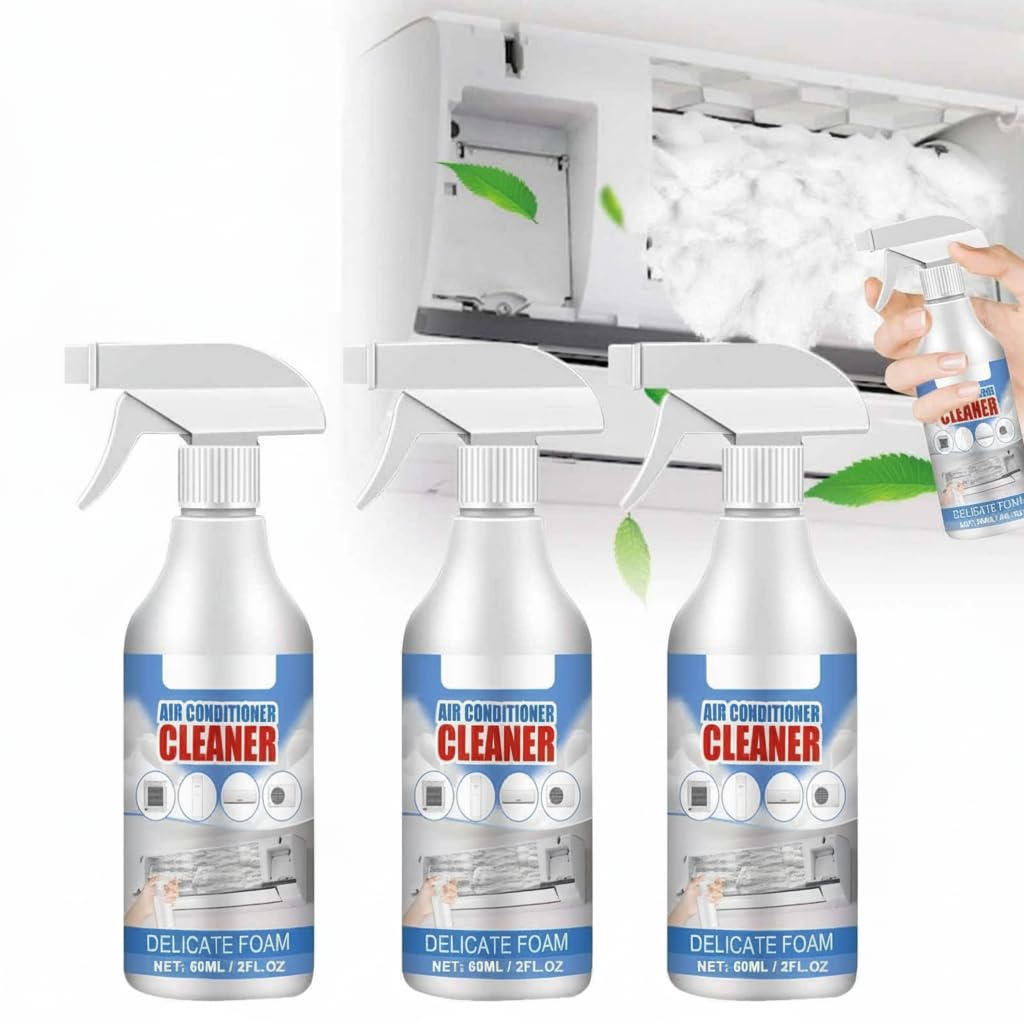 NALACALMulti-Purpose Air Conditioner Foaming Cleaner, 60ml No-Rinse Spray, Odor Removal for Home and Office, All-Purpose Household Cleaner (3PCS)