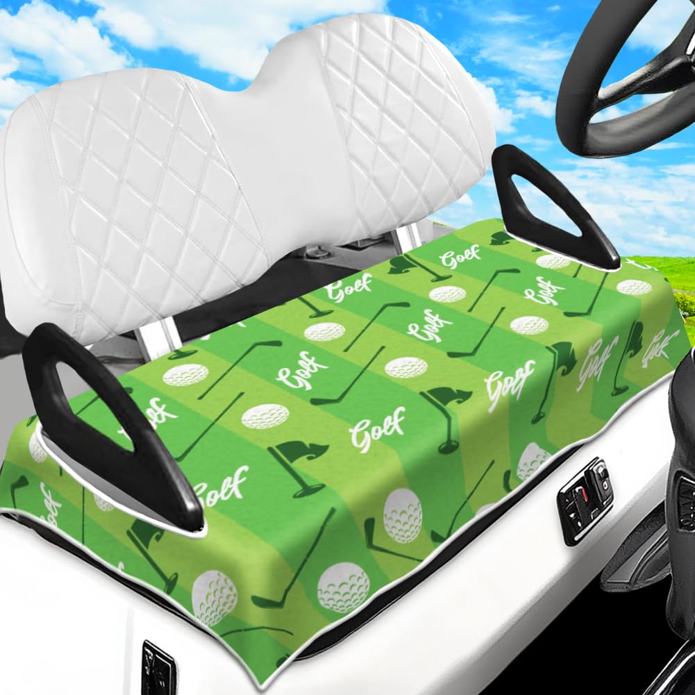 Peacoblue Fundas de asiento para carrito de golf, microfibra, 51 x 31 pulgadas, cojines ajuste universal
