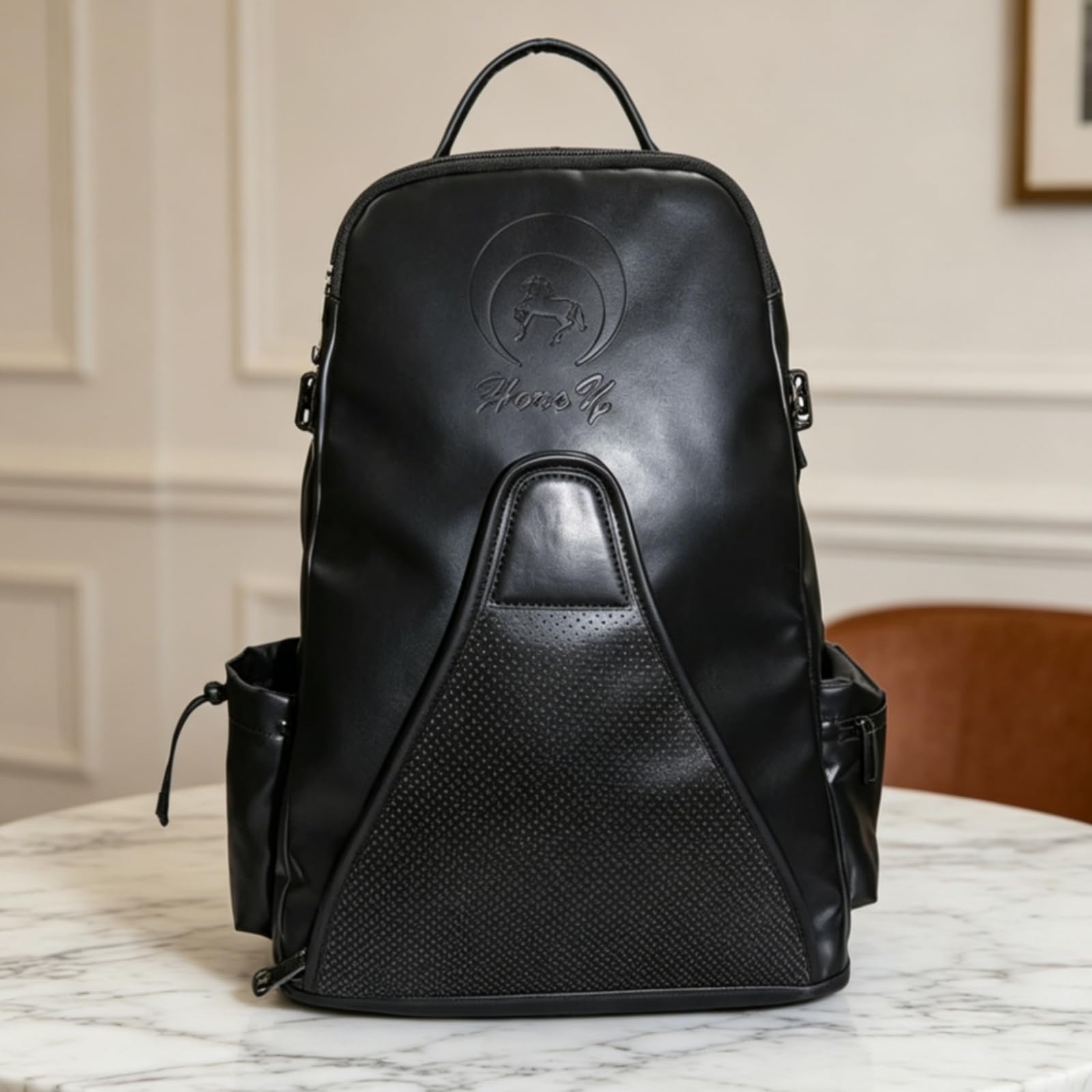Mochila Ecuestre Multibolsillo Bolsa Botas Equitación Resistente Al Desgaste Mochila con Soporte Integrado Casco para Jinetes