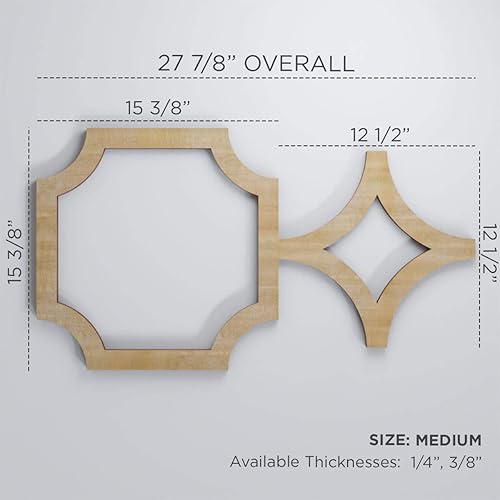 Miniatura 2 de Ekena Millwork WALW16X16X0375ANDBI Anderson Paneles de pared decorativos de 38 pulgadas en T, 27 78 pulgadas de ancho x 15 pulgadas de alto, abedul